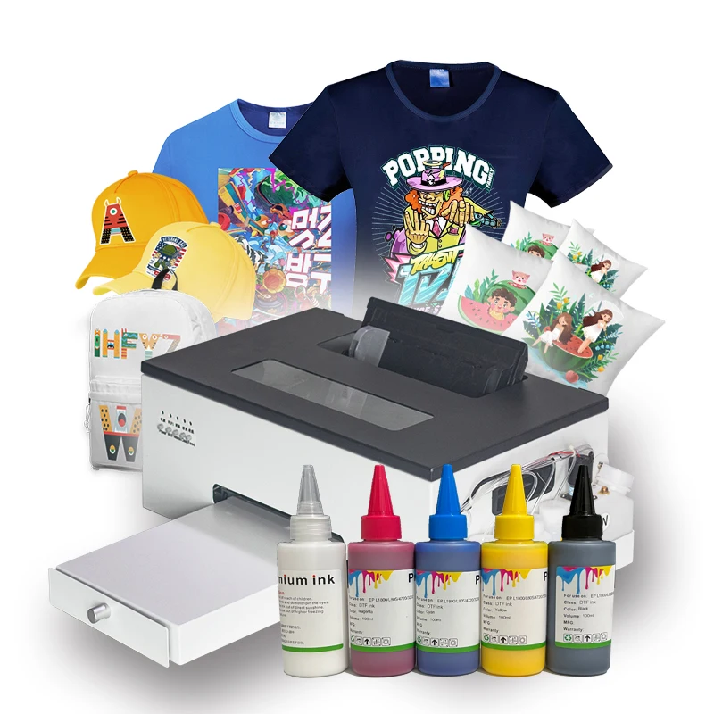 Custom label Direct to Film White Ink CMYK Plastisol PIgment Digital Heat Transfer Printing DTF Ink For Epson Printers