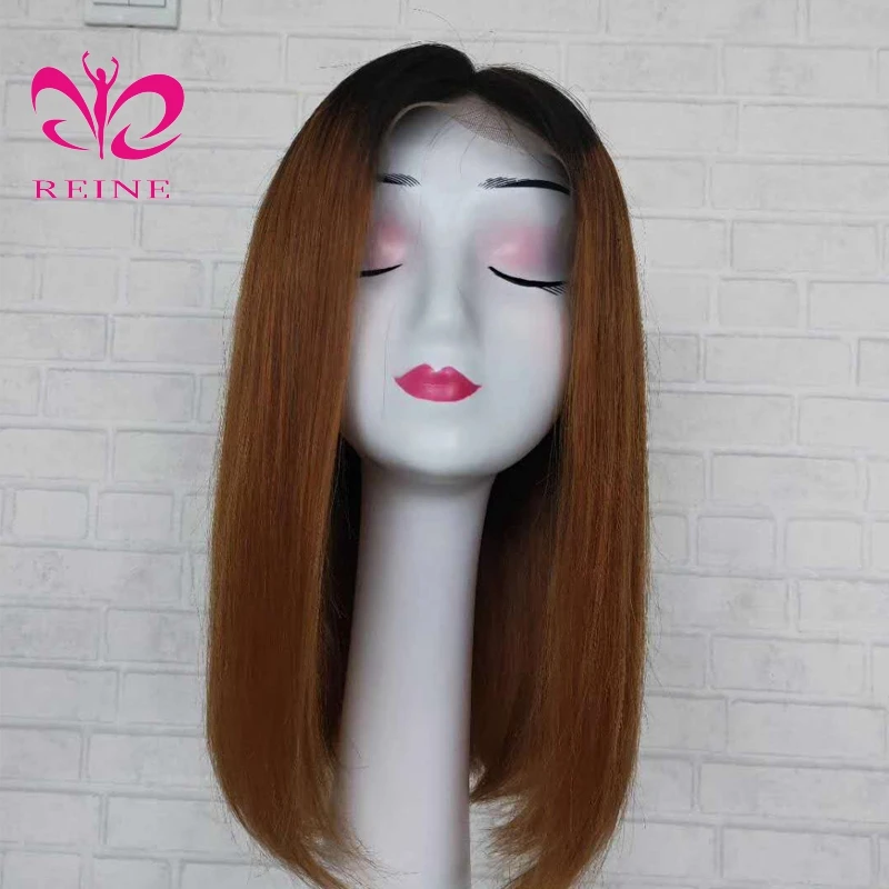 Short Bob Ombre 1b/30 Color 13*4 Lace Front Middle Ratio 8/10/12/14 inch Vietnamese Human Hair Wig Pre-Plucked Wigs