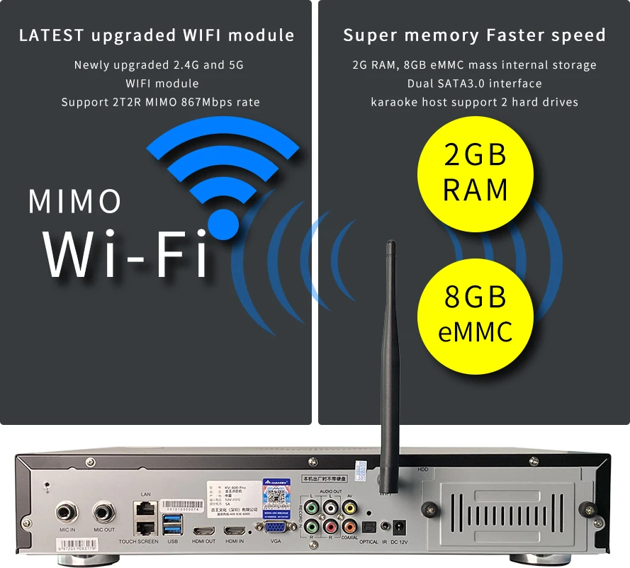 InAndOn 2022 Latest S100 System 8T New Design Karaoke Player Karaoke System Mobile Phone Pick Songs Karaoke Machine