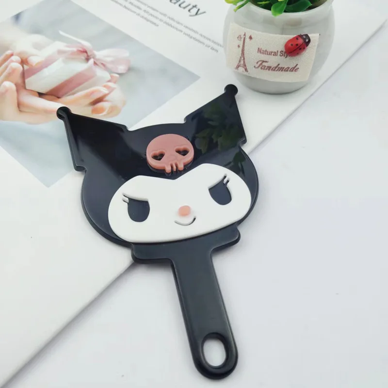 Hello Cat Japanese Sweet Cartoon Kuromi Acetate Mirror Small Pocket Mirror Girls Makeup Mirror