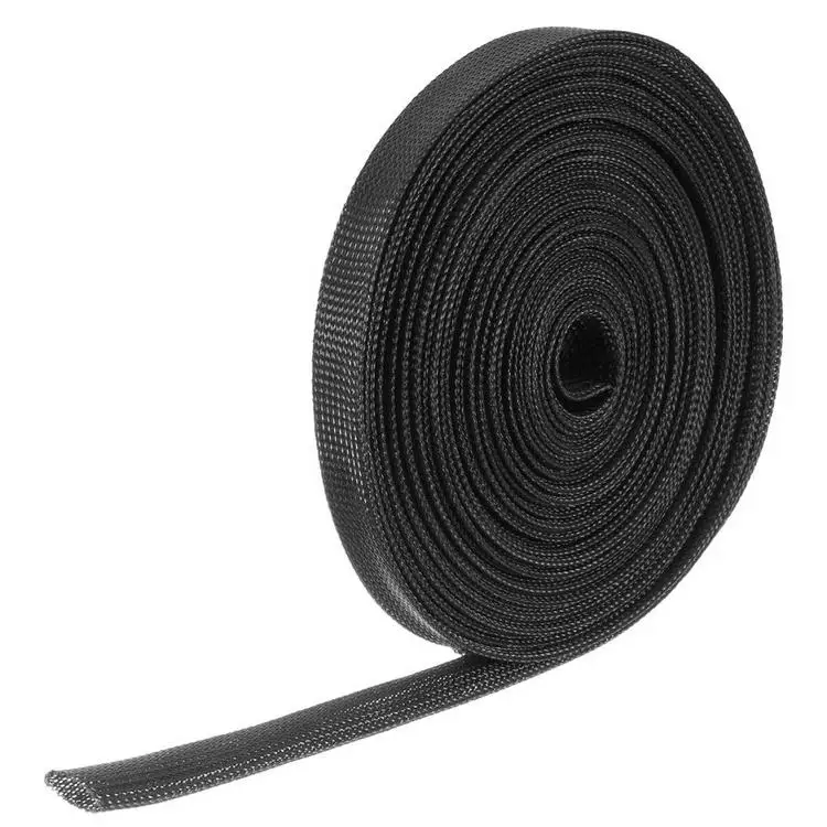 1'PET  Electrical Flexible  Braided Cable Sleeve For  Wrap Protection