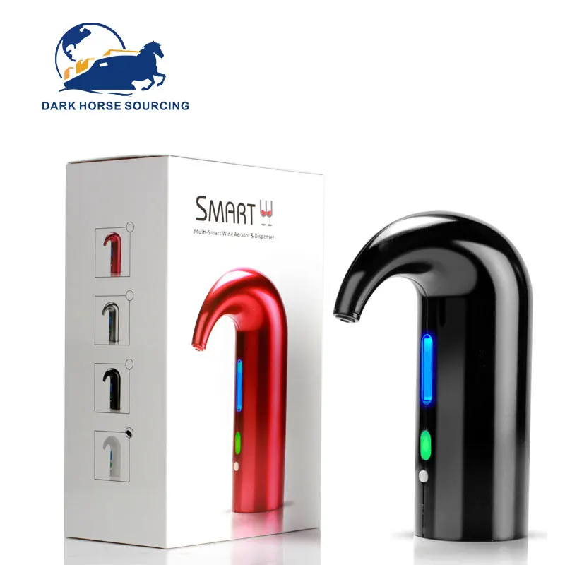Portable USB Rechargeable Battery digital display One-Touch Automatic Electric Wine Aerator Pourer Pump