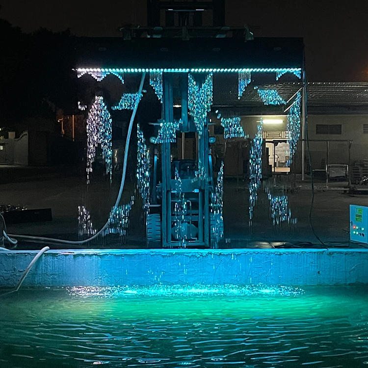 Free Design Indoor Water Feature LED Color Water Curtain Rain Curtain Fountain Stainless Steel Water Curtain