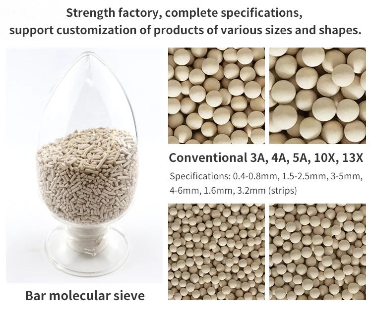 Air Purification Molecular Sieve 3A 4A 5A 13x For Industrial Production