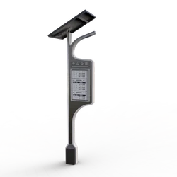 Outdoor E-Ink screen electronic bus-stop sign with Electronic Paper Display and solar panel light system