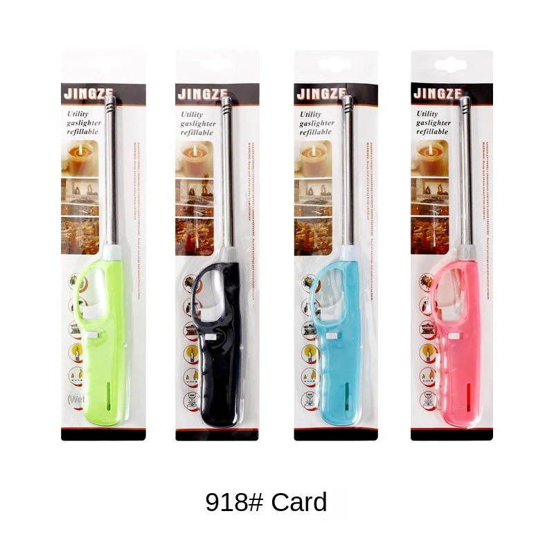 Wholesale Cheap Butane Jet Flame Torch Kitchen Colour Windproof Refillable Lighter for BBQ and Tobacco Use