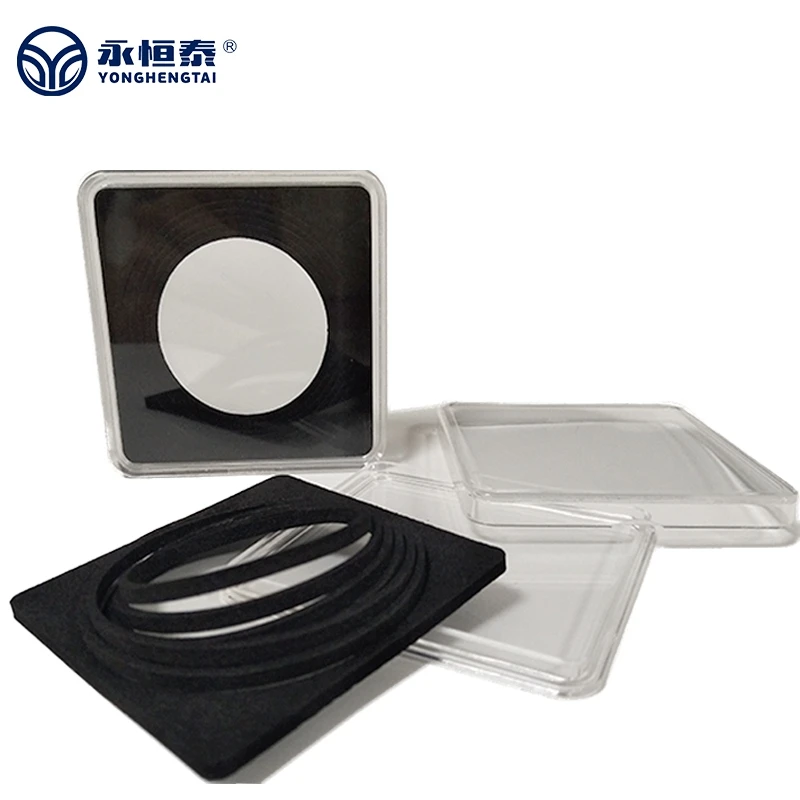 Acrylic  PC 65 * 65mm Flexible Replacement Inner Pad  Rectangular Storage Slab  Square Display Collection Capsule