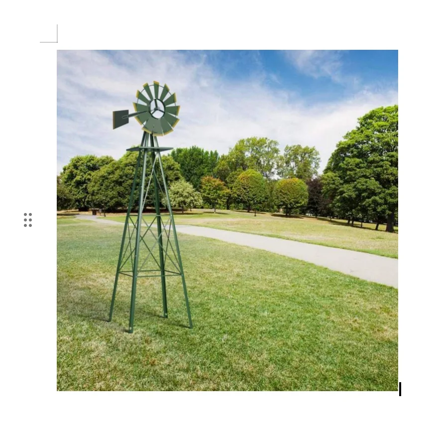 Bocheng Creative metal garden windmill3 tier plant stand garden patio balcony plant climbing decorations for home