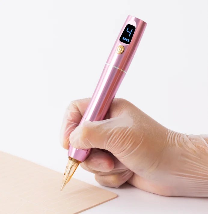 Brow Rotary Cosmetic Tattoo Machine Wholesale Semi Digital Permanent Makeup Eyebrow Microblading Wireless Pmu Tattoo Machine Pen