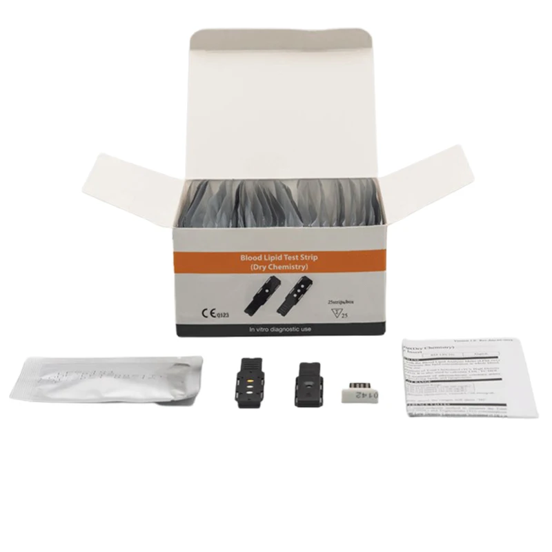 Blood Lipid Test Strips work with the Lipid Meter