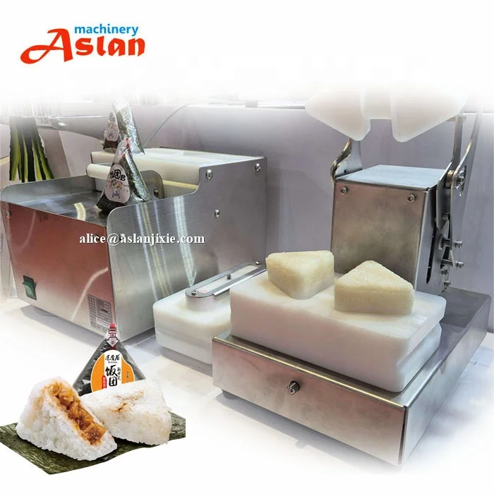 triangle onigiri with hole making machine/ sushi rice ball tuna onigiri packing wrapper