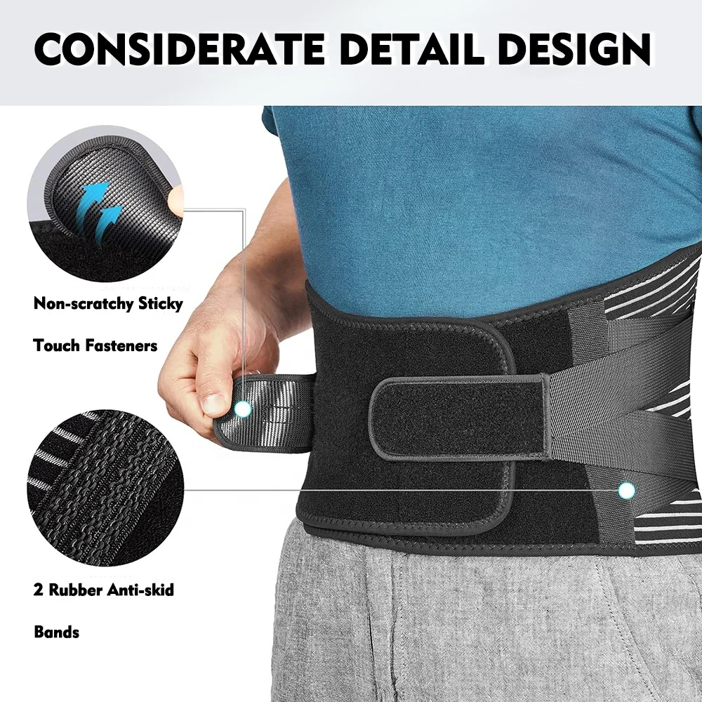 medical working safety medicated double pull breathable waist support brace back pad lumbar support belt for back pain