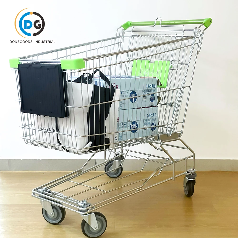 High Quality Trolley Grocery Shopping Folder Cart Supermarket Carts Steel Grocery Cart Shopping Trolley