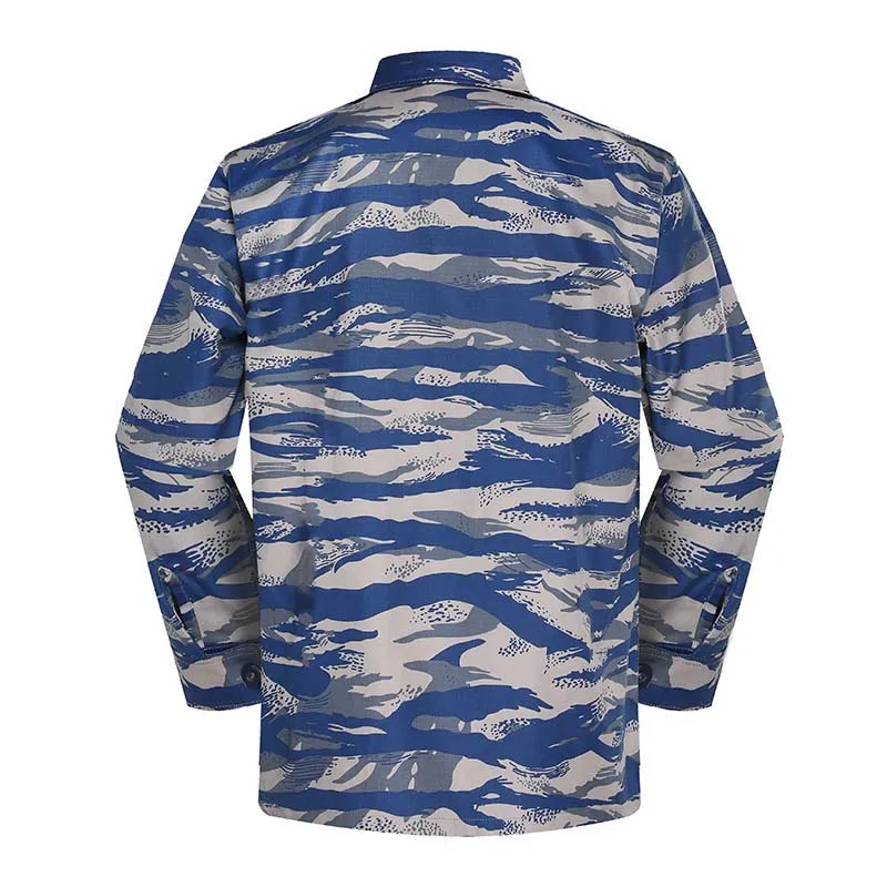 XINXING Ivory Coast Blue Tiger Stripe Camouflage  BDU Clothing Tactical Pants Suit Combat Dress Uniforms