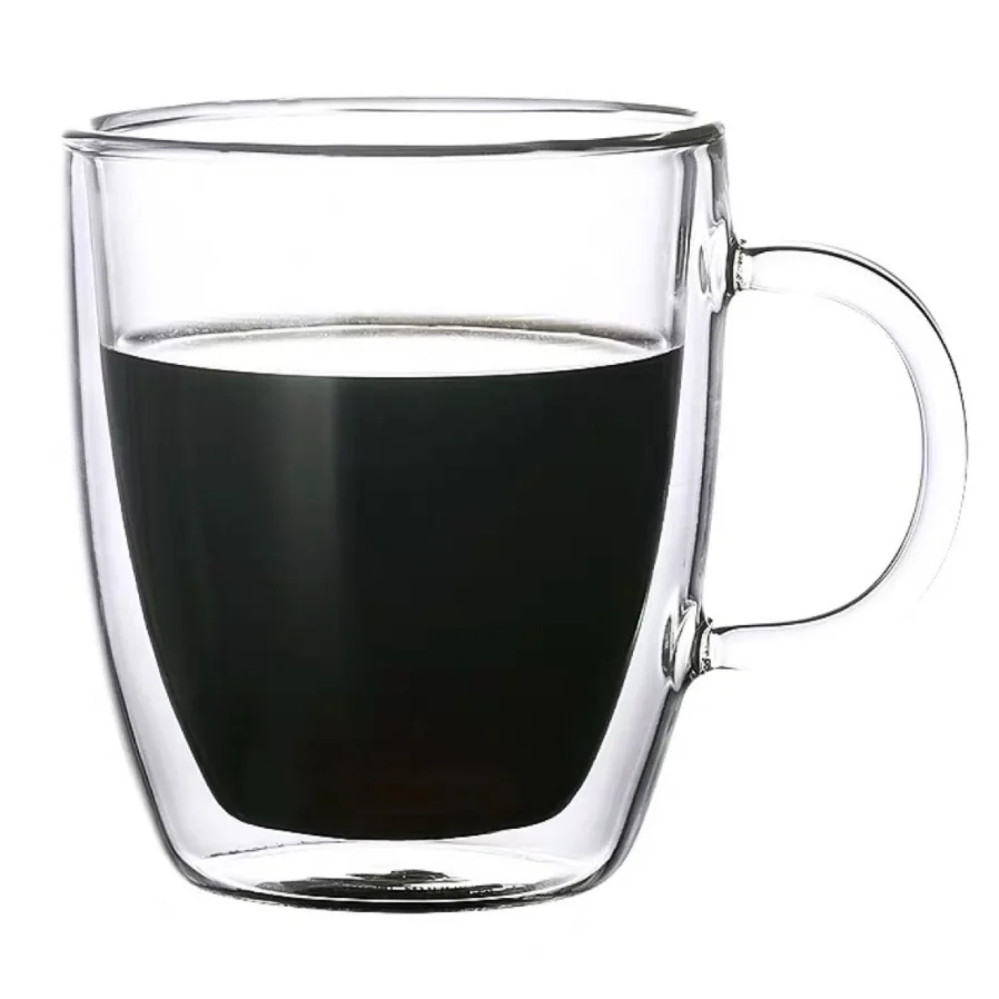 wholesale double cup double wall glass latte coffee espresso cappuccino glass tea cup set glass mug