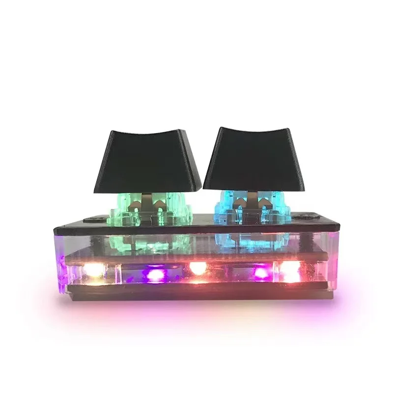 Portable Keyboard Computer Mini One-Handed Small Smart Studio Mechanical Wired Gaming Keyboard with 2 Fully Programmable Keys