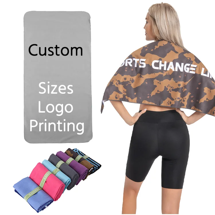 ligthweigth quick-dry customizable sports gym towels microfiber pink