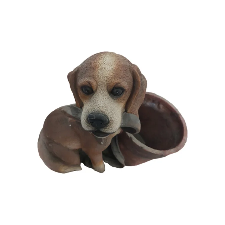 factory direct sales hot sales cute animal small garden decor outdoor dog style flower pot for house