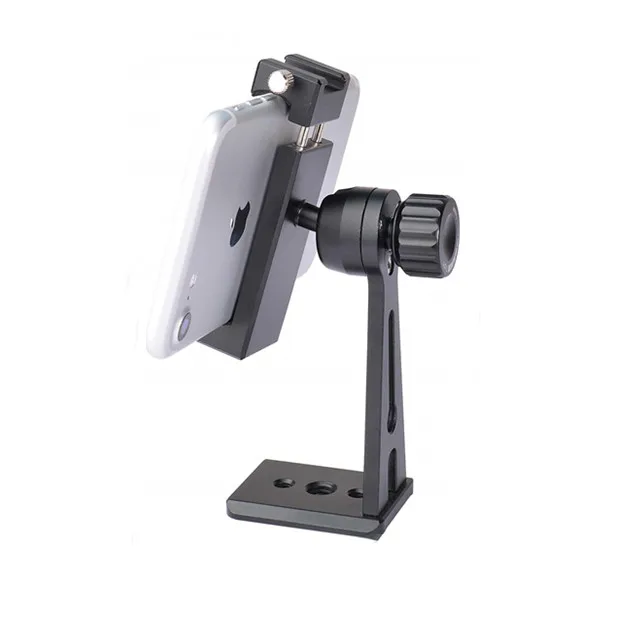 
Phone Holder for Tripod, Metal Cellphone Tripod Adapter 360 Degree Rotation Vertical Video Smartphone Bracket Clip for iPhone X Phone Holder for Tripod, Metal Cellphone Tripod Adapter 360 Degree Rotation Vertical Video Smartphone Bracket Clip for iPhone 