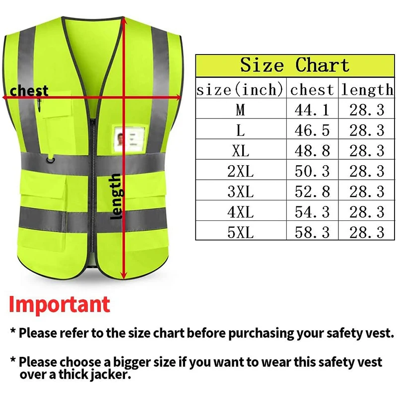 High Quality Wholesale Multi Colors Pocket Zip Security Guard Uniforms Work Reflective Safety Vests with Custom Logo