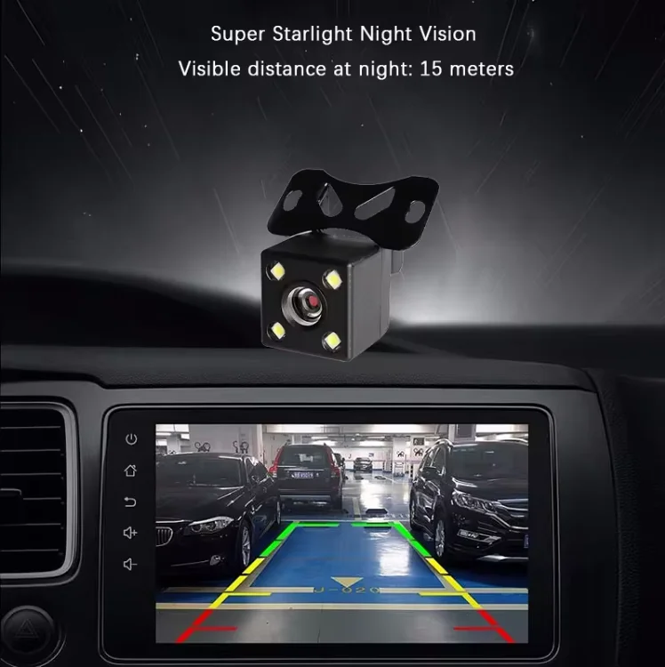 4/8/12 Leds Rear View Camera Night Vision Reverse Image For Car Fish Eye Car Camera Reverse Assistance High-Definition