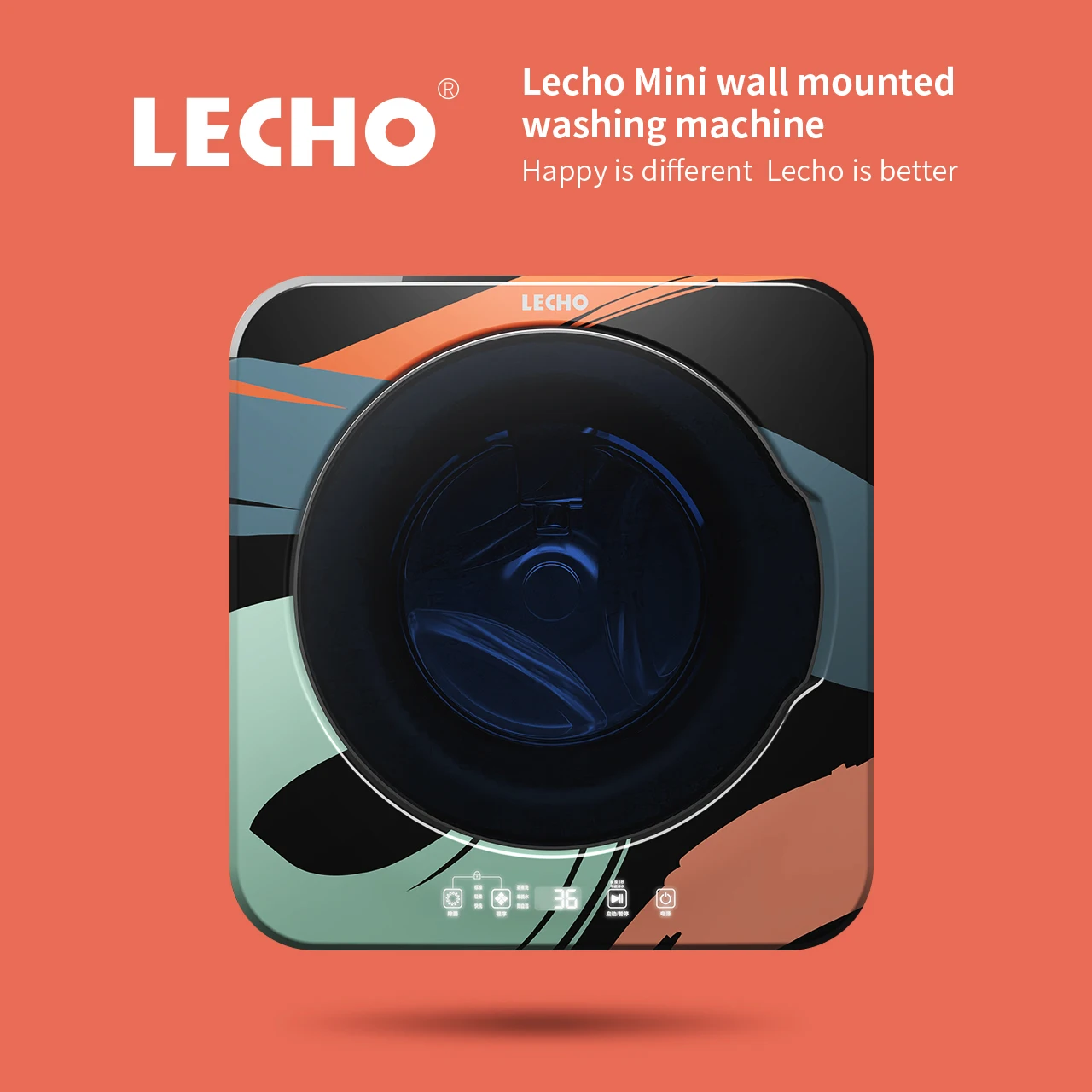 China 2022New LECHO customized automatic mini washing machine wall mounted for sale