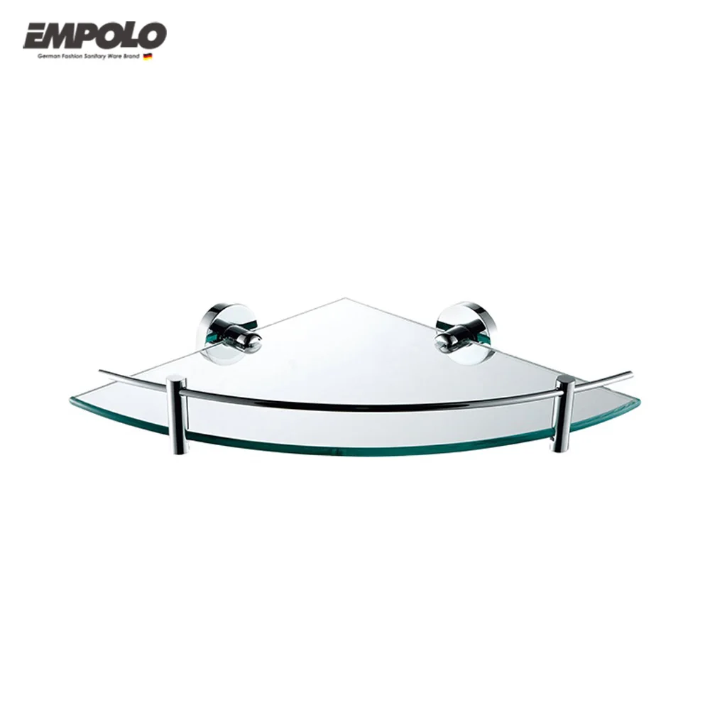 Bathroom glass shelf brass and glass shelf chrome wall mounted corner shelf