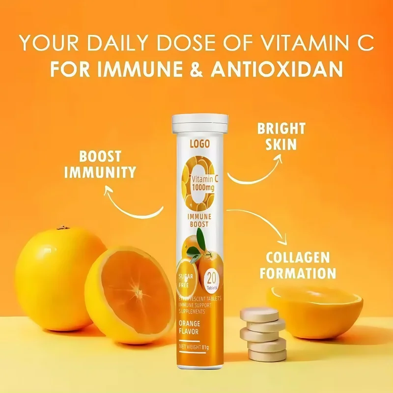OEM Private Label Customized formula Vitamin Supplements Vitamin C Effervescent Tablet 1000mg