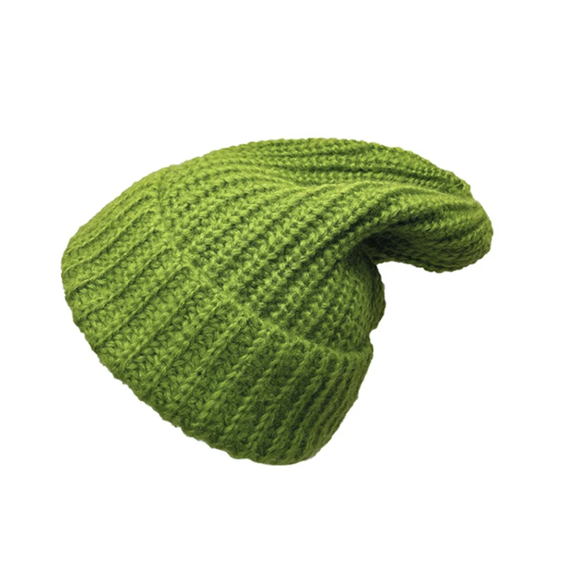 private label big size baggy bennie hat chunky cable knit slouchy beanies winter hats cap for men