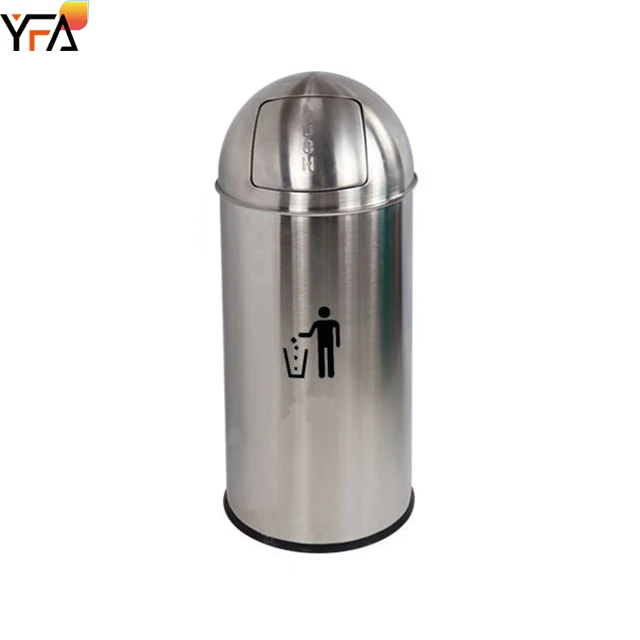 Stainless steel trash can  Swing Top Garbage Large Capacity  for Indoor, Outdoor  Bank or Commercial Use Green red gold