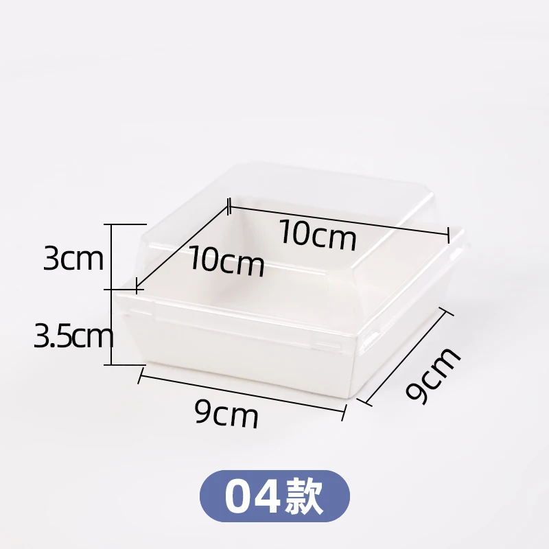Party Birthday Food Packing Disposable Take Away Food Containers Cake Bakery Quality Paper Box with Plastic Lid