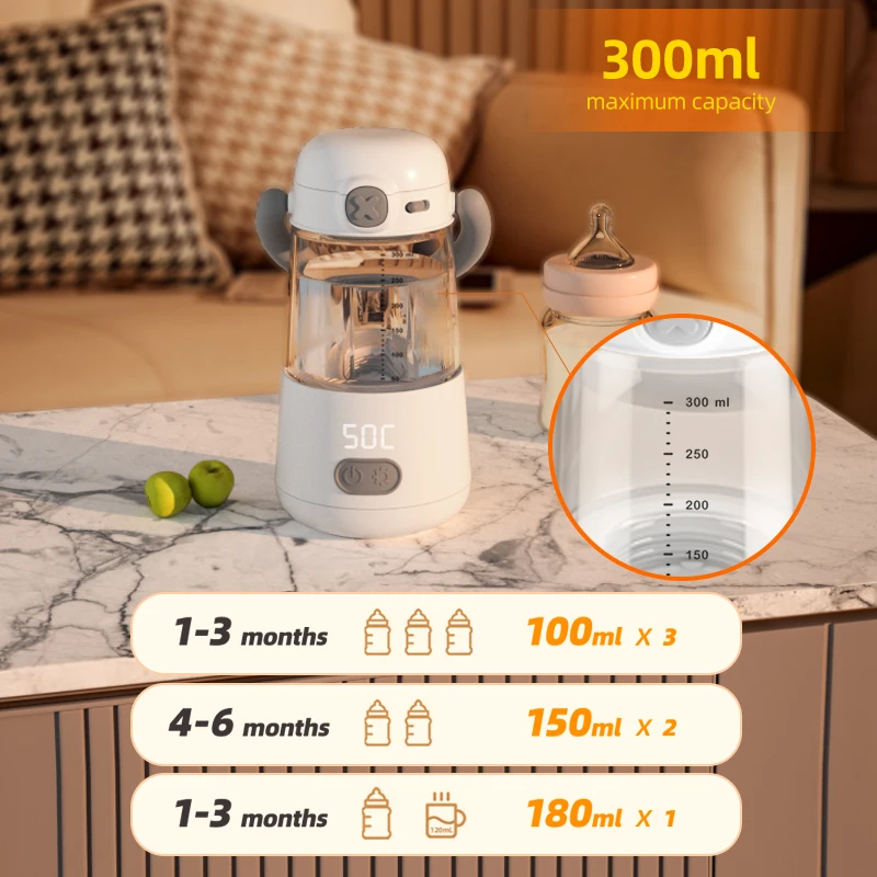 USB charge on the go travel wireless bottle warmer portable smart heater for baby bottles