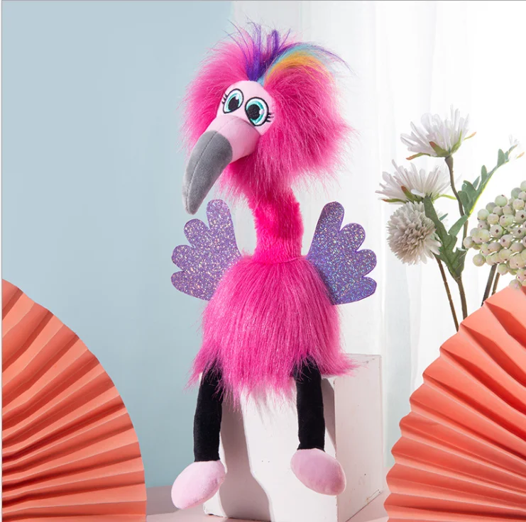 Hot selling alpaca flamingo ostrich plush toy cactus will sing and record stuffed toy home decor