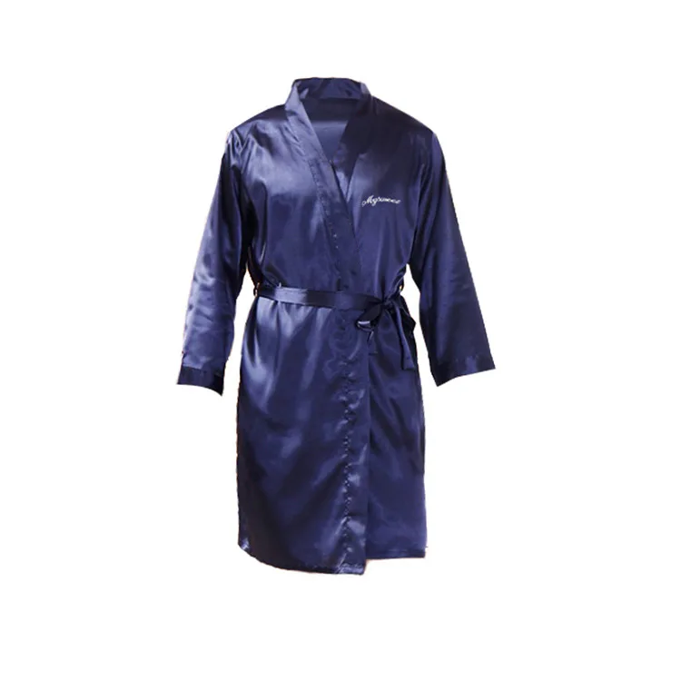 imitative silk casual home clothes man  bathrobe the groom  dressing gown  wedding  pajamas for men