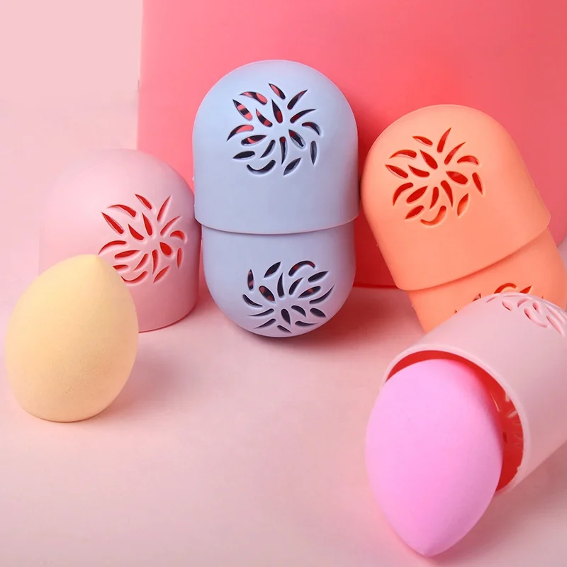 
Factory Wholesale Beauty makeup egg + capsule storage set puff box makeup kit 