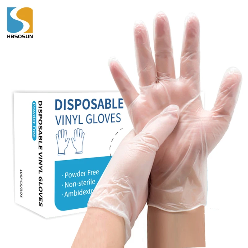 Factory Stock Wholesales Price Thick 3.5g Clear Powder Powder Free Vinyl Glove China Manufacturer Cheap Price