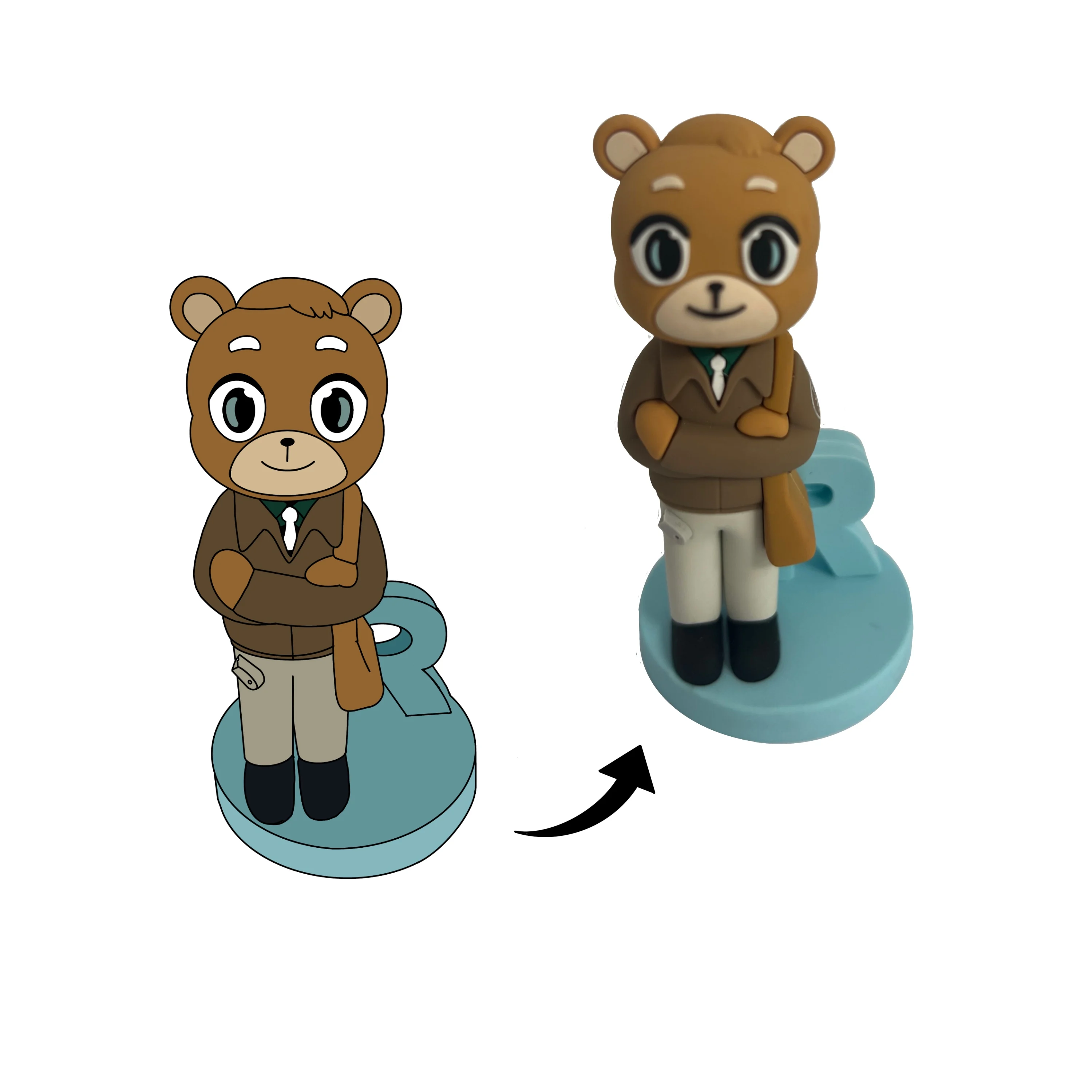 Customized PVC animal Keychains Giraffe Stereo cartoon image Key ring Custom 3d Fashionable Silicone Key Chain
