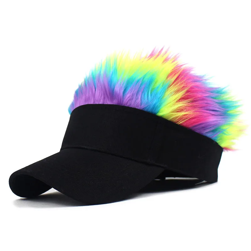 Customized colors Hot selling wig hat solid color  baseball hat outdoor sports duckbill hat hip-hop cap parent-child baseball ca
