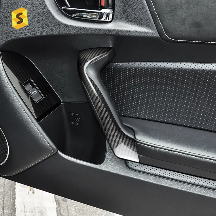 ES Car Interior Accessories Trim Carbon Fiber Inside Door handle Cover For Subaru Toyota 86 2013-2020