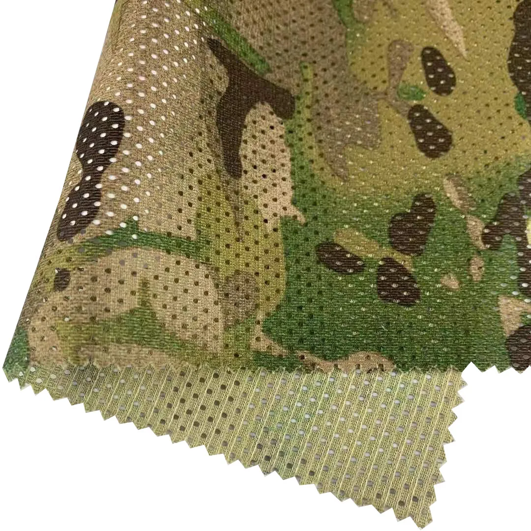 Camouflage mesh Knitting fabric  quick dry mesh fabric polyester sporting clothes mesh fabric