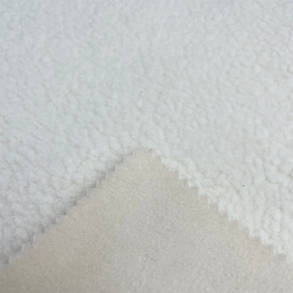 Soft Warm Sherpa Jacket Material Faux Shearling Fabric Polyester Sherpa Polar Fleece Fabric For Winter Coat Outdoor Polar Jacket