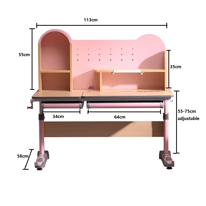 New Model and design adjustable ergonomic 3-18 years old reading table kids study desk table and chair kids desk for children