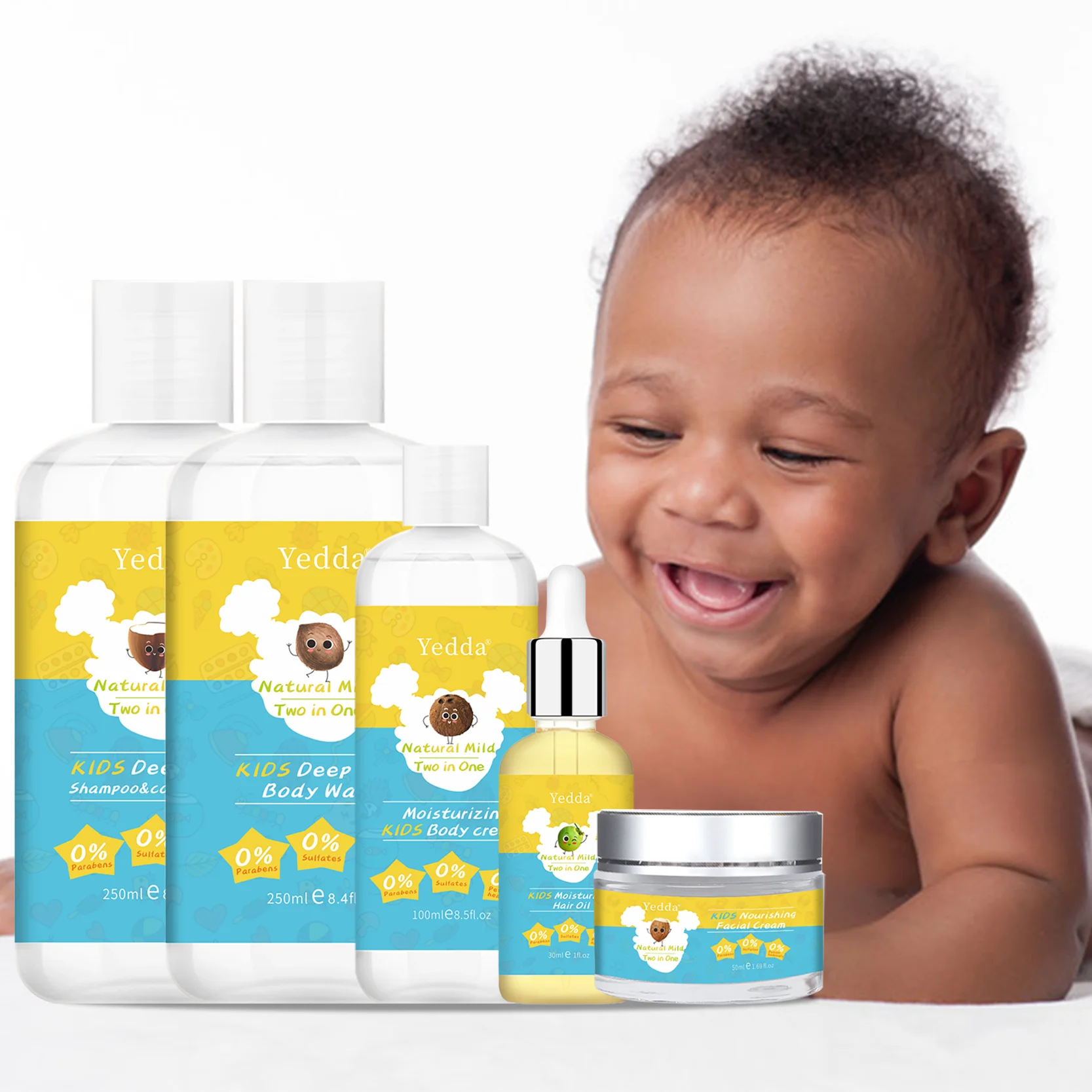 Оптовая продажа, Африканский черный детский шампунь, вьющиеся волосы, детский продукт для ухода за волосами, профессиональный шампунь и кондиционер 2 в 1