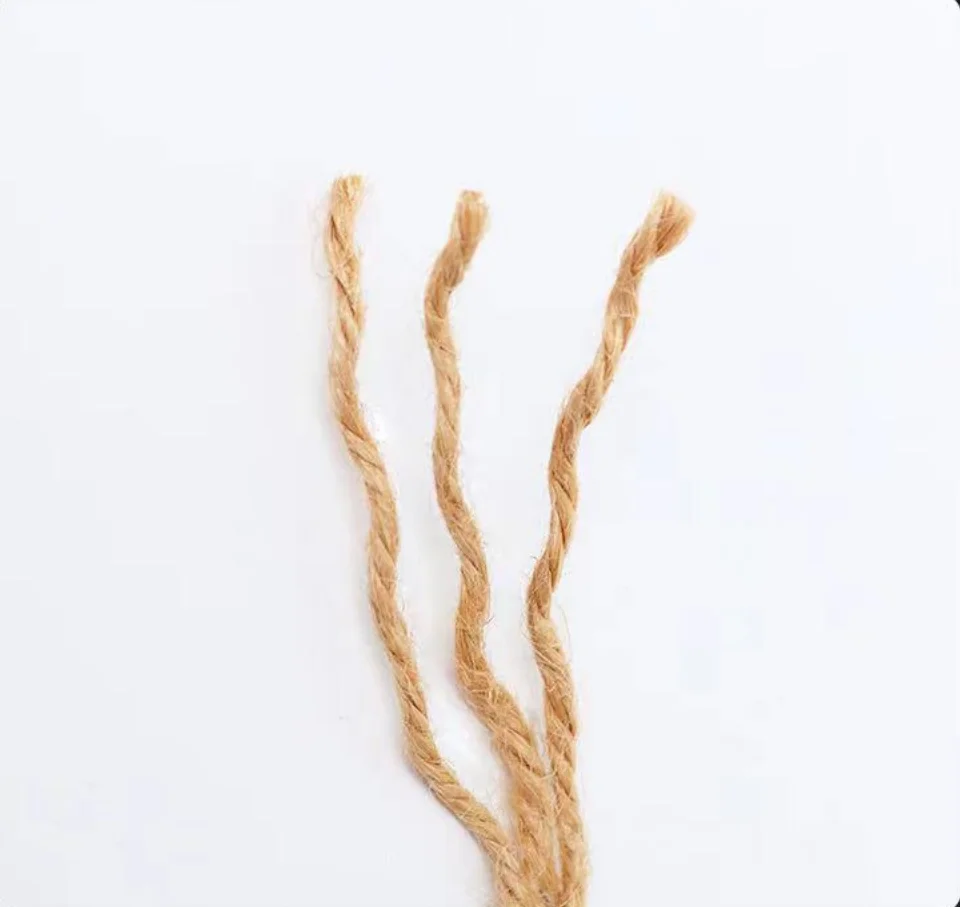 3MM 100M 100% Jute Yarn Customize Width Weight Length High Strength Thick Hand Knit Crochet Weave Jute Yarn For Wall Panel Rug