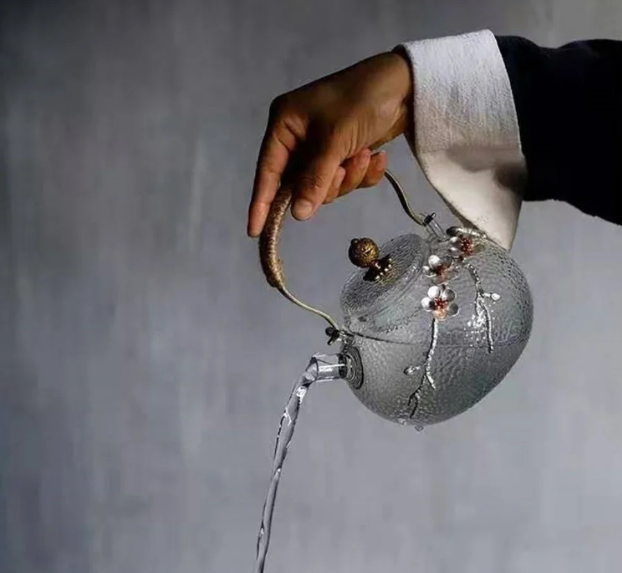 Borosilicate Glass Teapot for Stovetop Safe Tea Pot for Tea Blooming Tea