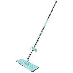 Microfibre Flat Mop Refill Floor Cleaning Flat Mop Handle Wet and Dry Use Household Wash Free Flat Mop