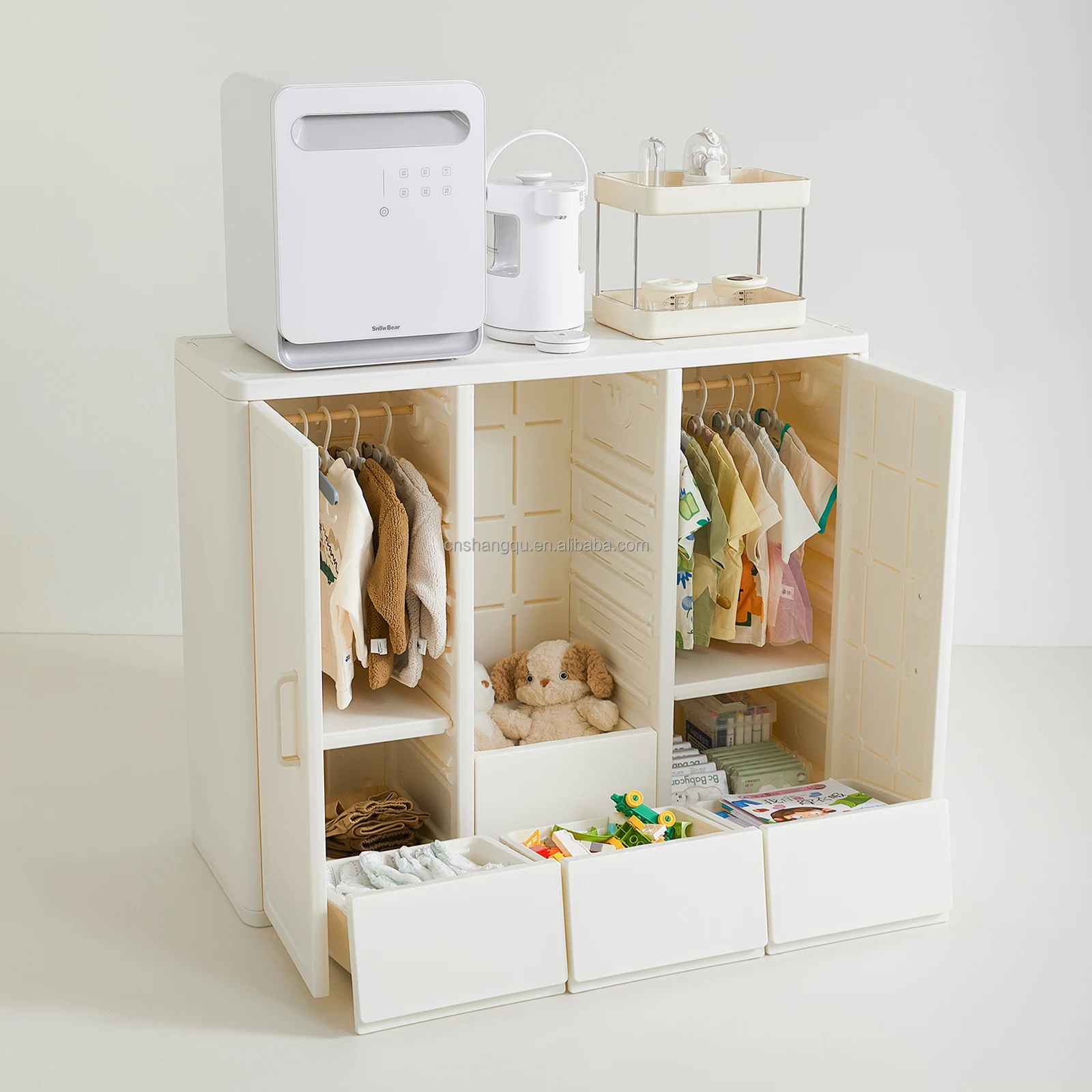 child storage shelf kids room furniture almirah design toy cloth cupboard wardrobes kids wardrobe plastic cabinet