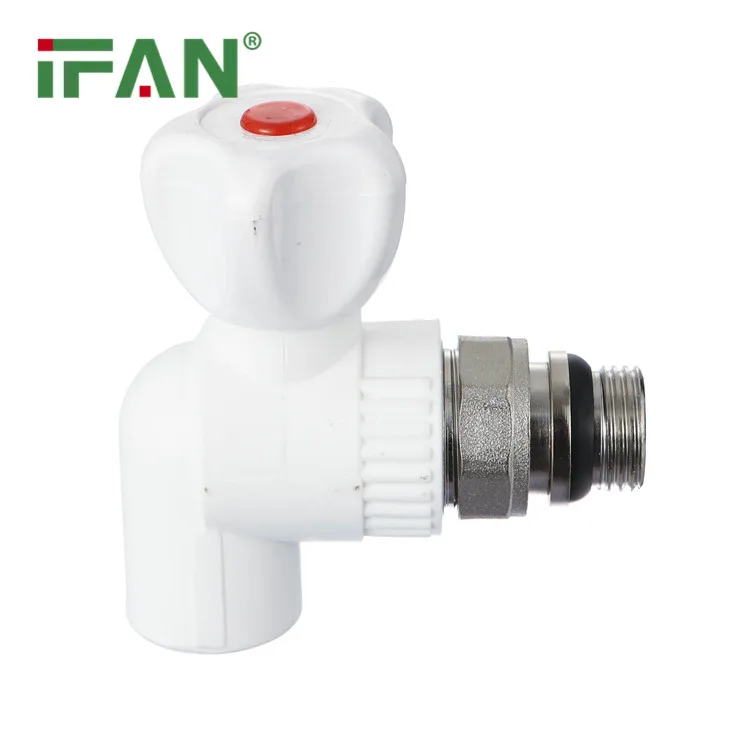 IFAN ASTM F2389 OEM ODM PPR клапан радиатора 20 мм 25 белый угловой