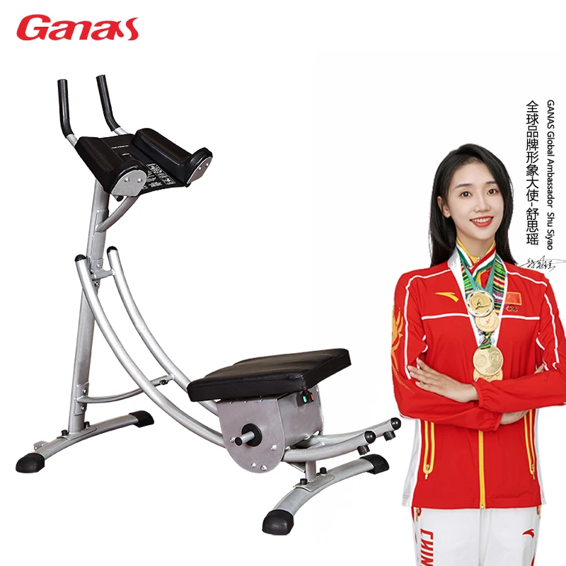 Ganas Fitness Gym Equipment Foldable Abdominal Trainer Ab Coaster Machine Exercise For Waist Slimming