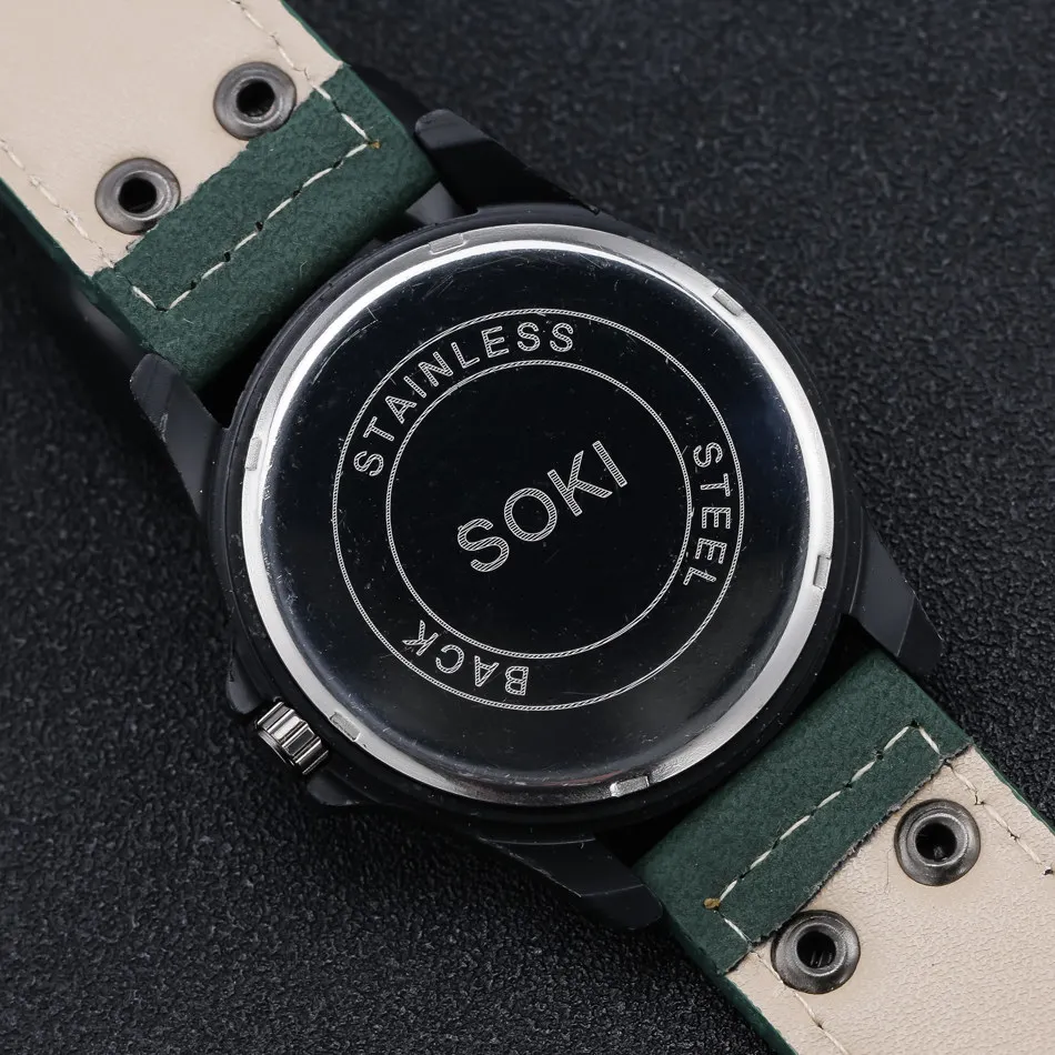 2022 New Arrival Fashion Leather  Watch Student Sports Watch Calendar Quartz Men Watch